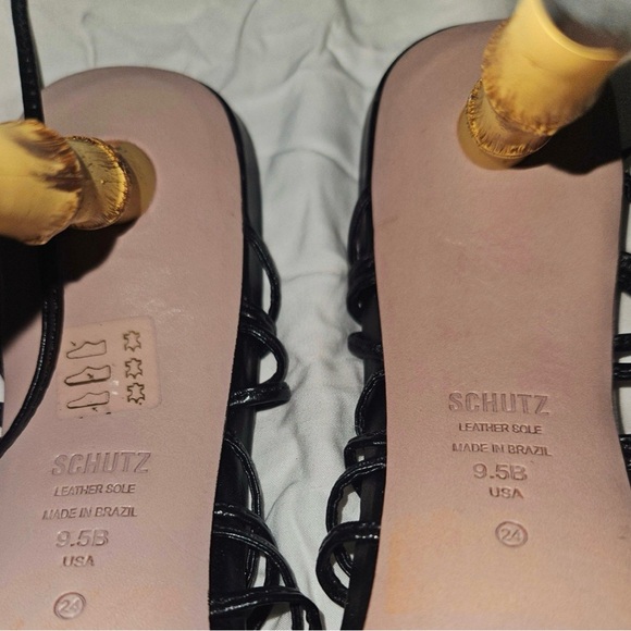 SCHUTZ Black Heels with Bamboo Accent - Picture 3 of 5